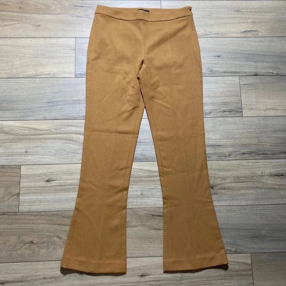 Club Monaco Womens Slim Fit Kick‎ Flare Leg Pants Size 10 Camel